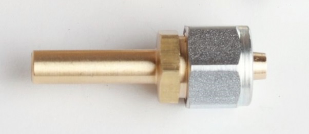 Adapter złączka rury Ø8mm (męska) na gniazdo do rury PCV Ø8 nakrętka stalowa