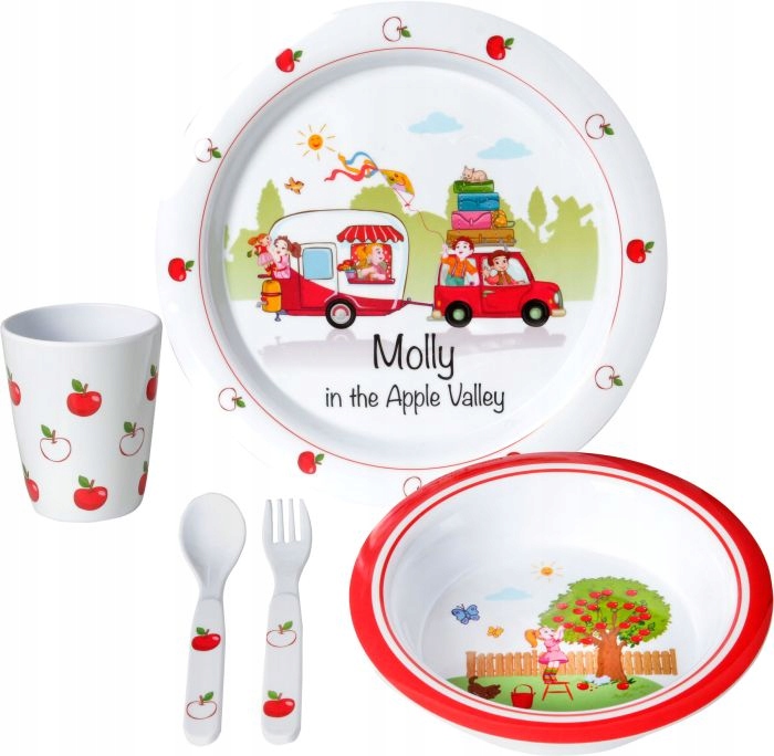 Zestaw obiadowy dla dzieci Molly Kids Girl 3M+ firmy Brunner