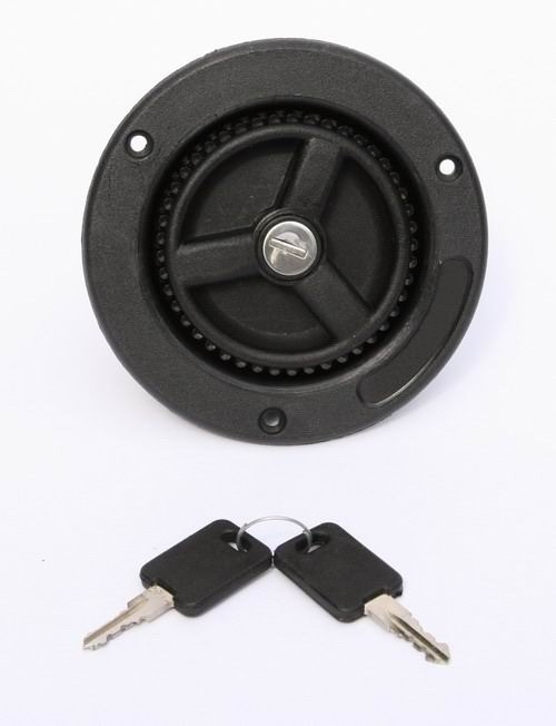Wlew do wody 40mm krótki czarny – Fawo z nakrętką i kluczami