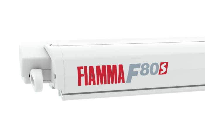 Markiza dachowa Fiamma F80S 400cm kaseta biała materiał Royal Grey