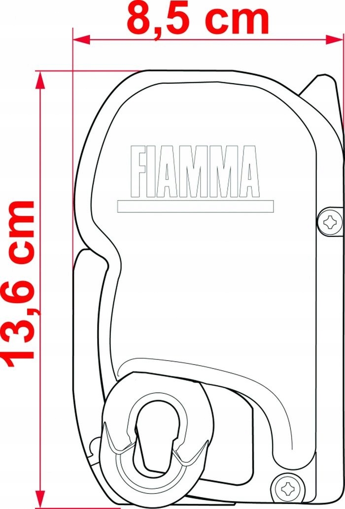 Markiza ścienna Fiamma F45S 350cm kaseta biała Polar White materiał Royal Grey