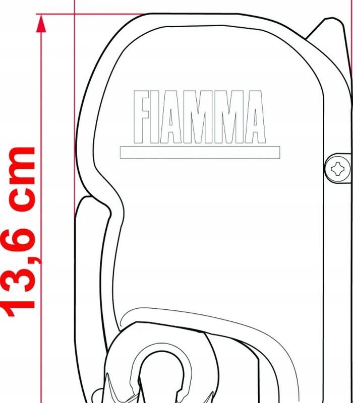 Markiza ścienna Fiamma F45S 400cm kaseta biała Polar White materiał Royal Grey
