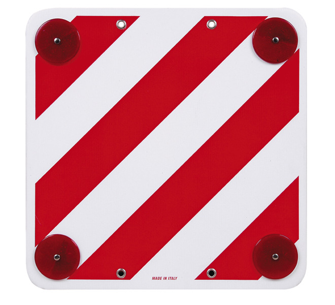 Tablica ostrzegawcza 50×50 4 odblaski czerwona