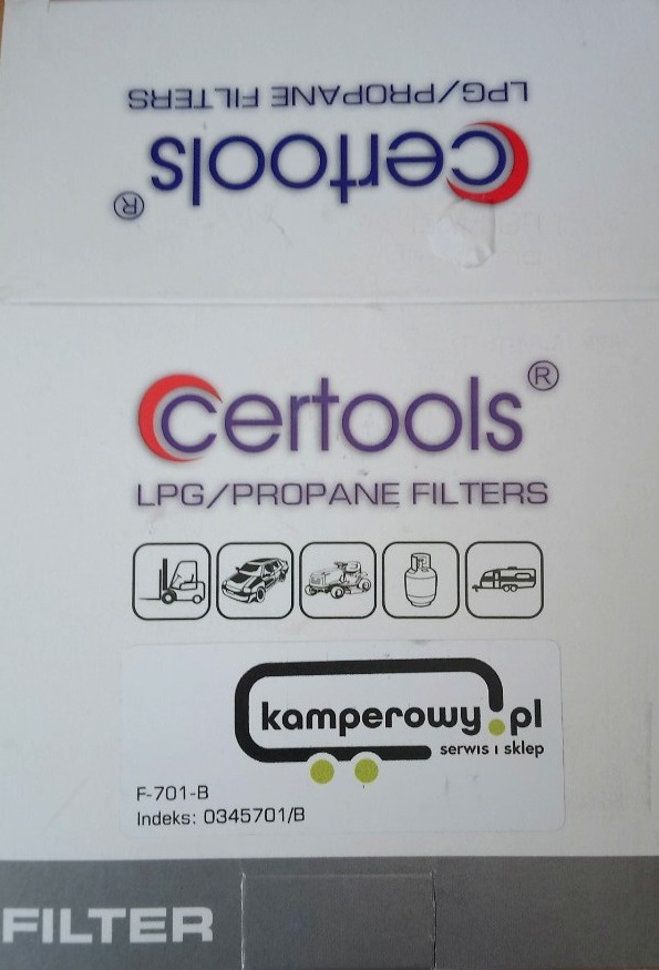 filtr Certools F-701/B prosty do butli z wkładem papierowym