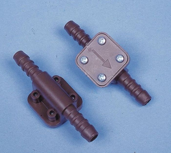 Zawór zwrotny na przewód 10 mm SB – brązowy