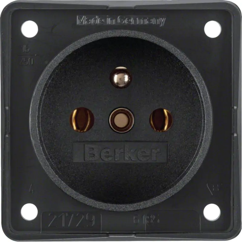 Gniazdo wpuszczane Schuko 230 V Integro antracyt – Berker